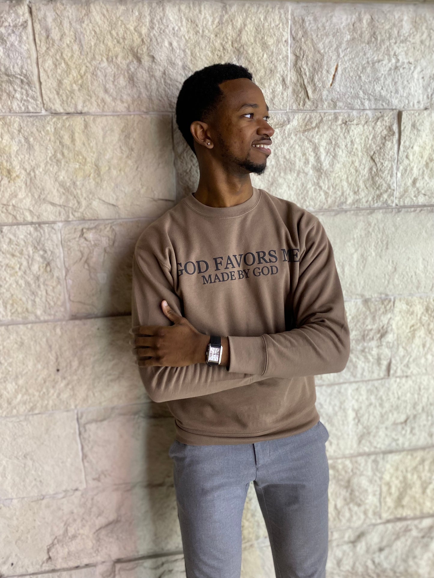 God Favors Me Crew-neck