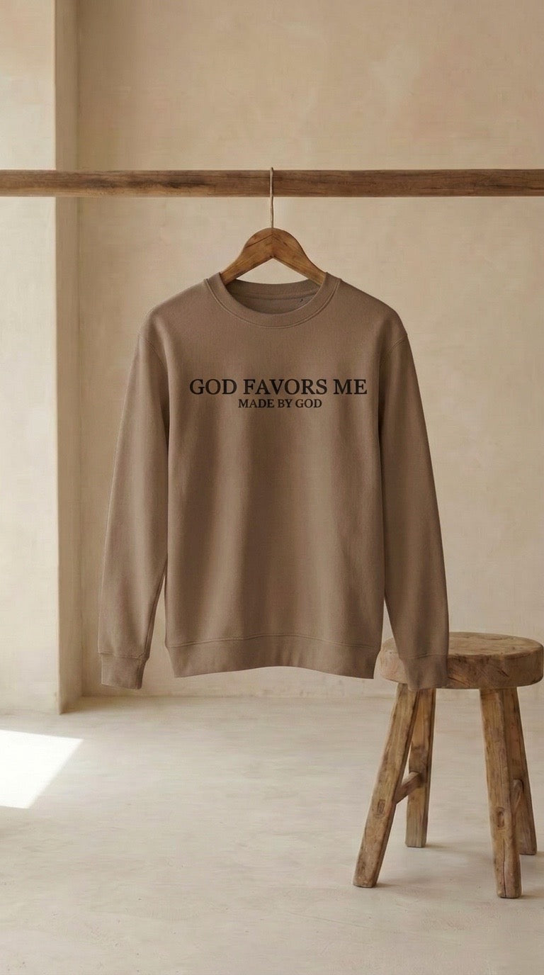 God Favors Me Crew-neck